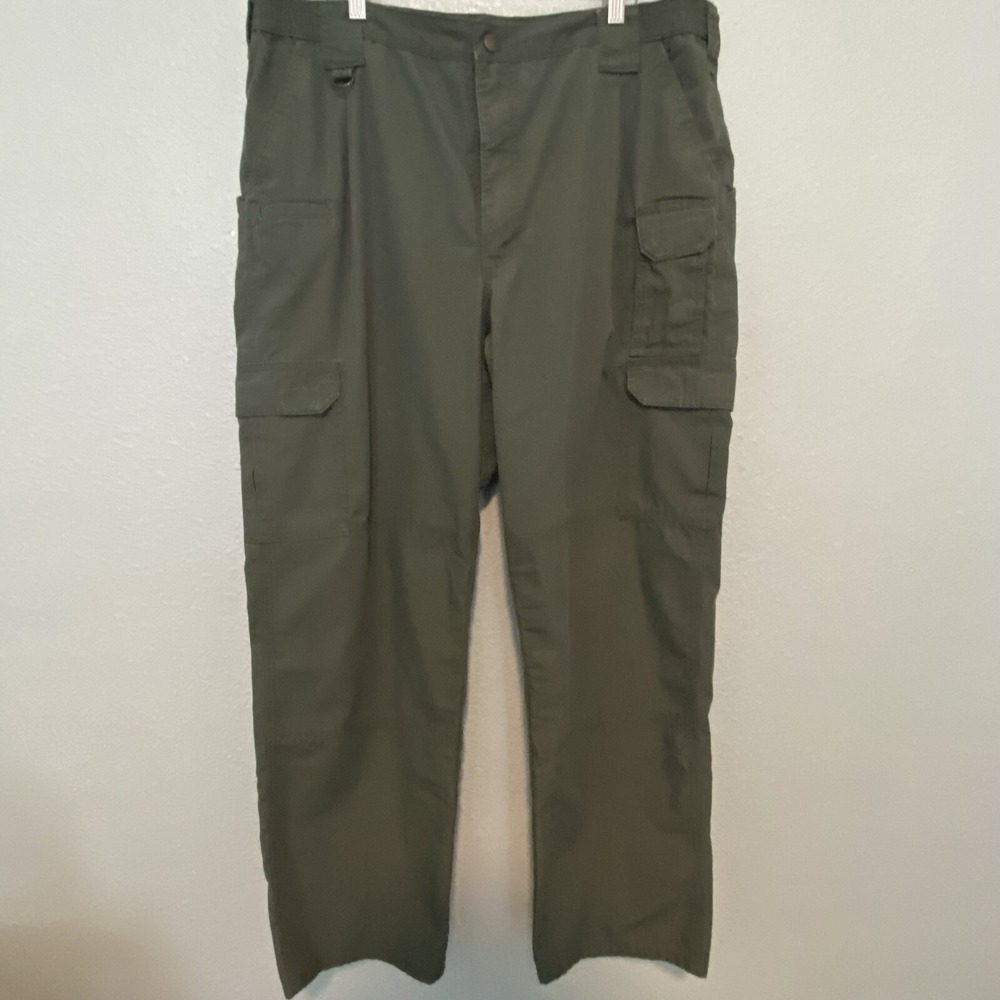 5.11 Tactical 511 Cargo Pants Men's 38 Green Hike Canvas Ripstop Utility Work